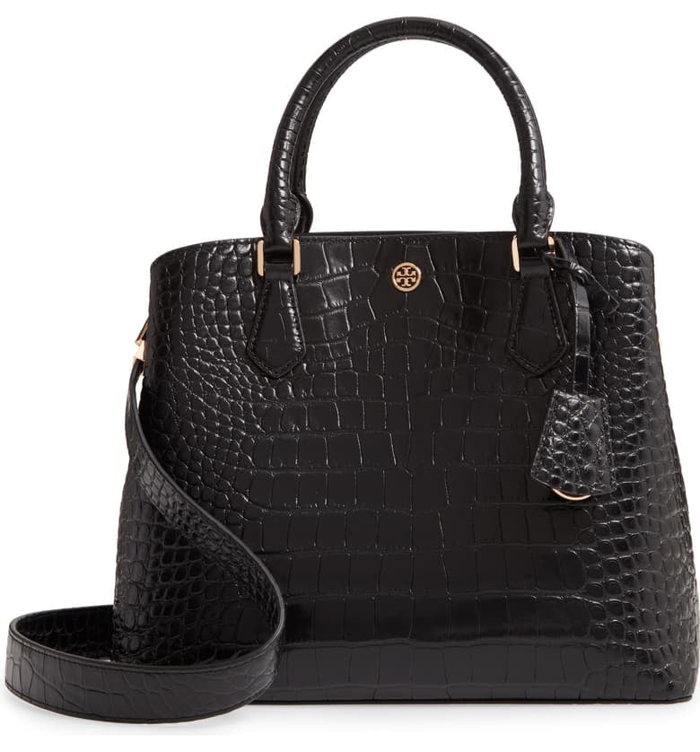 tory burch black tote nordstrom