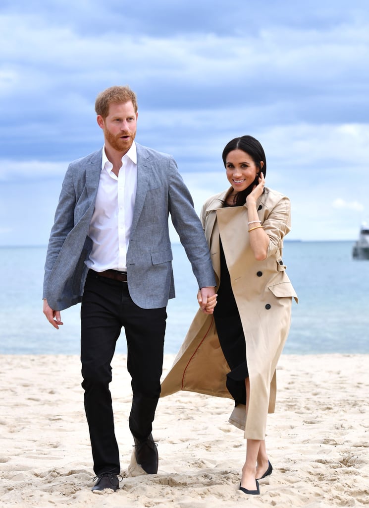 Meghan Markle Black Club Monaco Dress on the Beach 2018