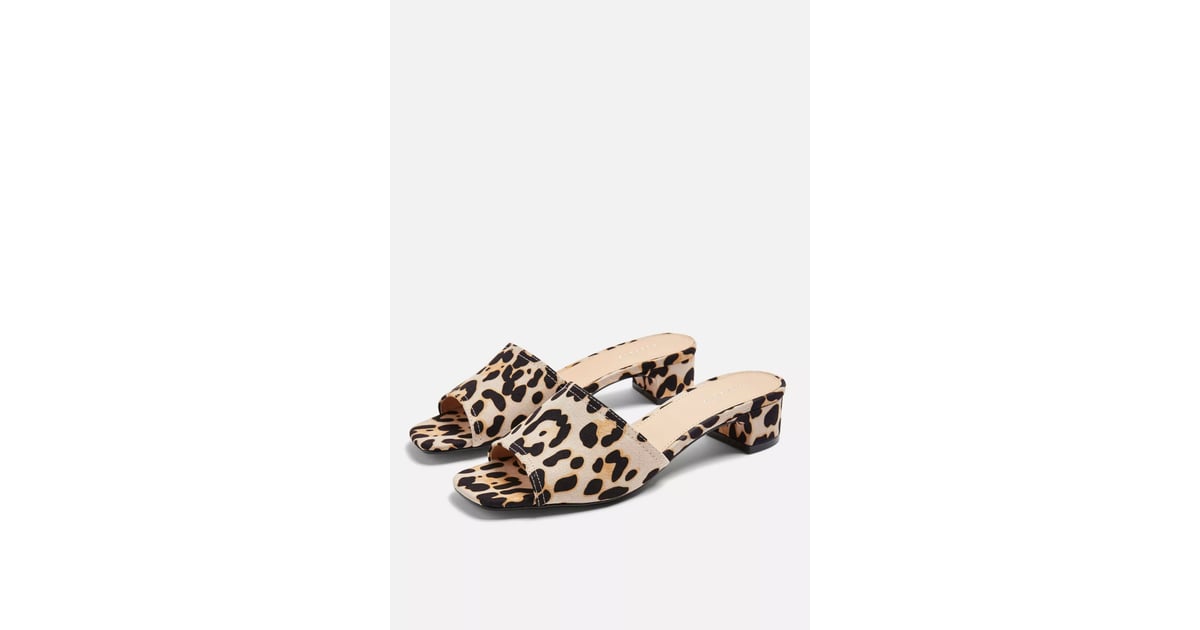 topshop leopard mules