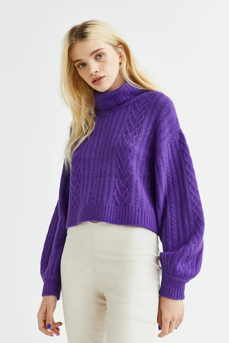 H&M Cable-Knit Turtleneck Sweater