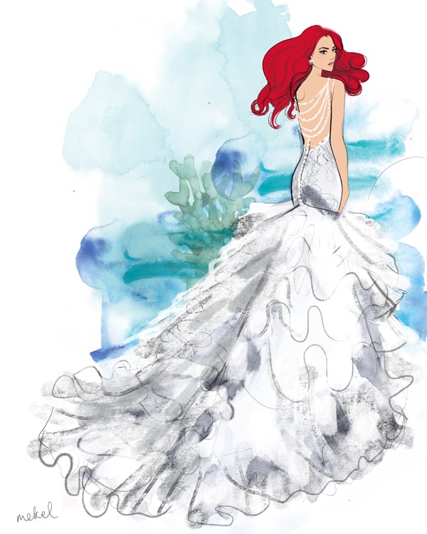Disney's Ariel Wedding Dress Design — Exclusively at ...