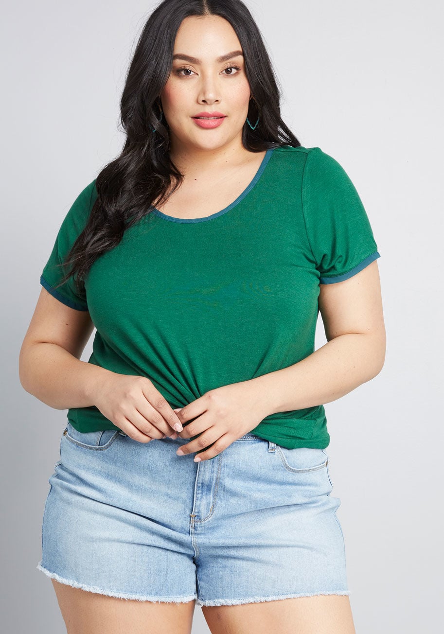 Denim shorts for plus size ladies on sale