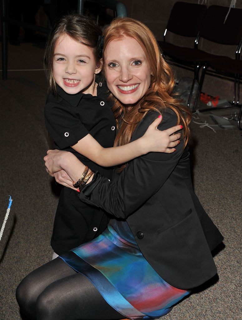 Jessica Chastain posed with her tiny costar at the Take Shelter premiere in 2011.