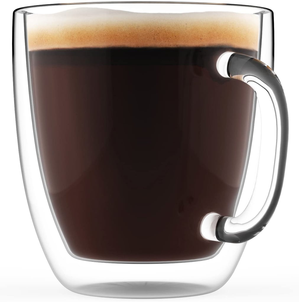 A Clear Coffee Mug: Double Wall Glass Large Coffee Mugs