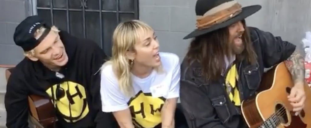 Miley Cyrus, Cody Simpson, and Billy Ray Cyrus Sing "Old Town Road" and Holiday Hits For Fans