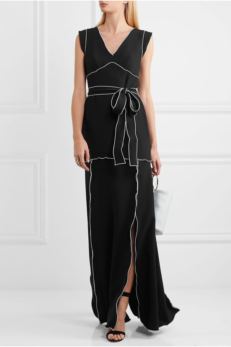 Moschino Belted Crepe Gown