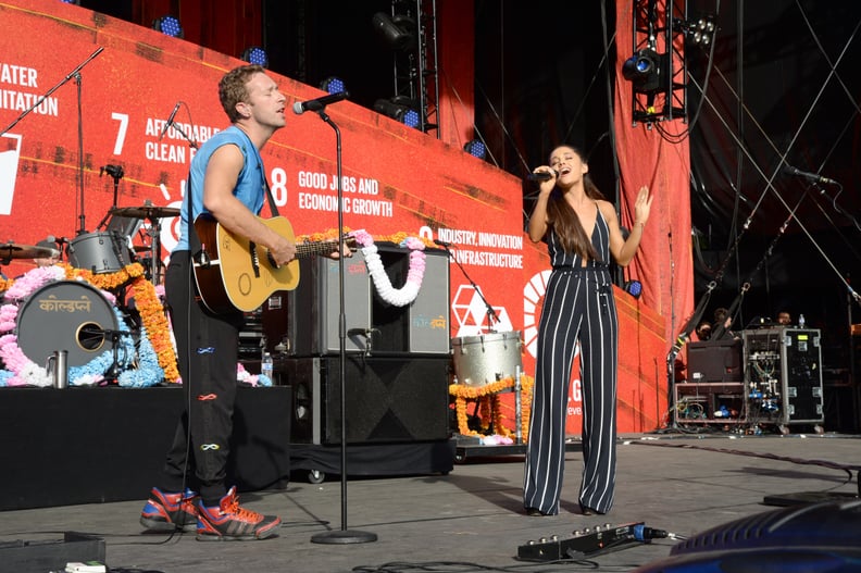 Chris Martin and Ariana Grande