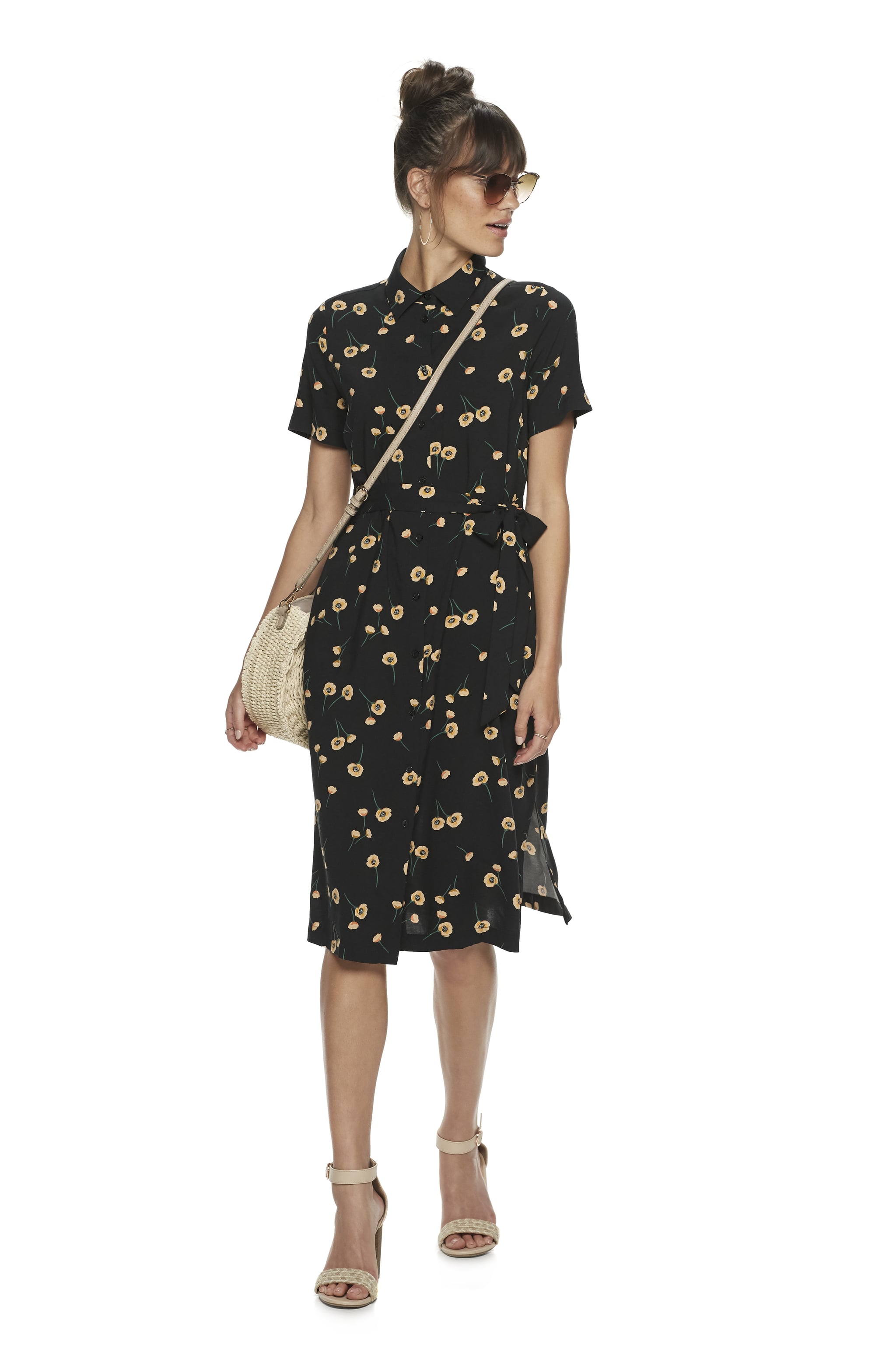 POPSUGAR at Kohl s Printed Midi Dress 50 Summer Work Clothes