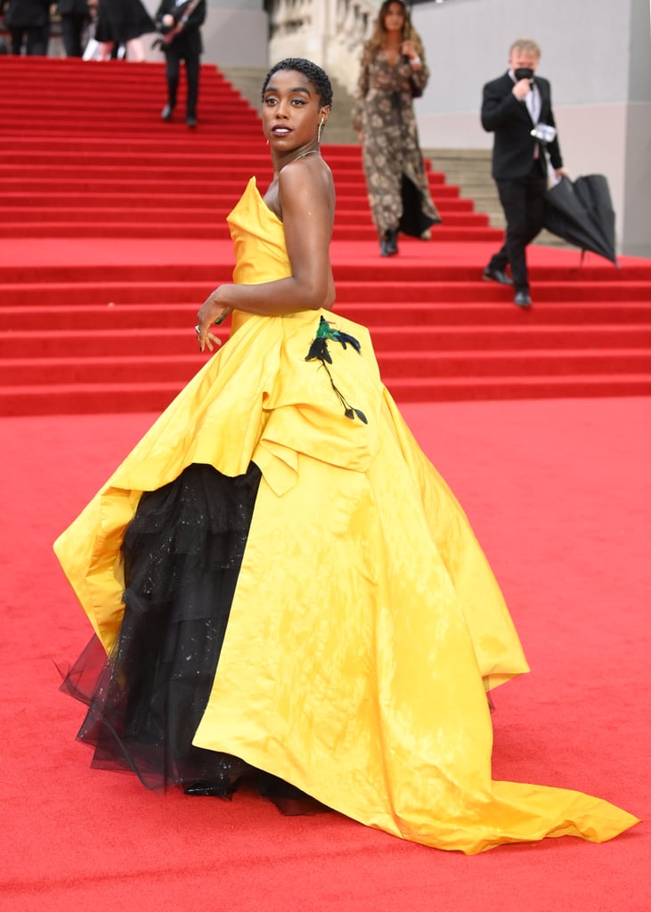 Lashana Lynch's Jamaica Gown at the James Bond Premiere