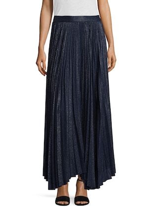 Alice + Olivia Silk Blend Pleated Skirt