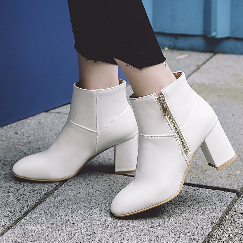 Show Shine Chunky Heel Ankle Boots