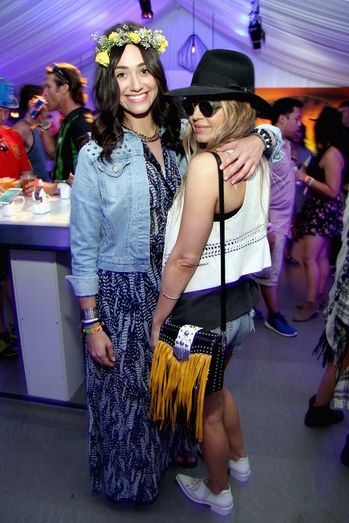 Emmy Rossum and Fergie posed.