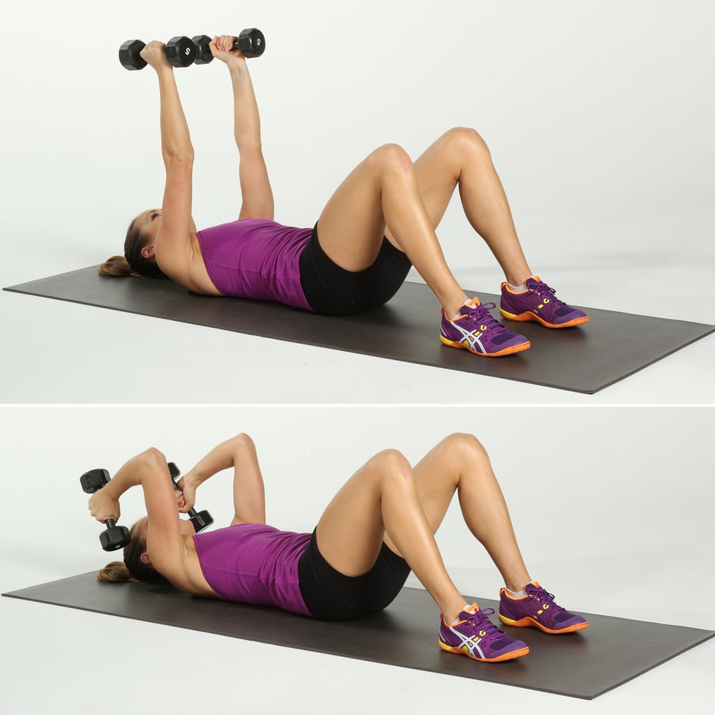 Beginner Arm Workout Superset 1, Move 2: Lying Triceps Extension
