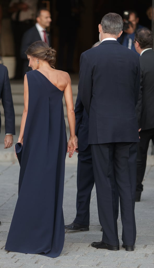 Queen Letizia's Navy Jumpsuit September 2018