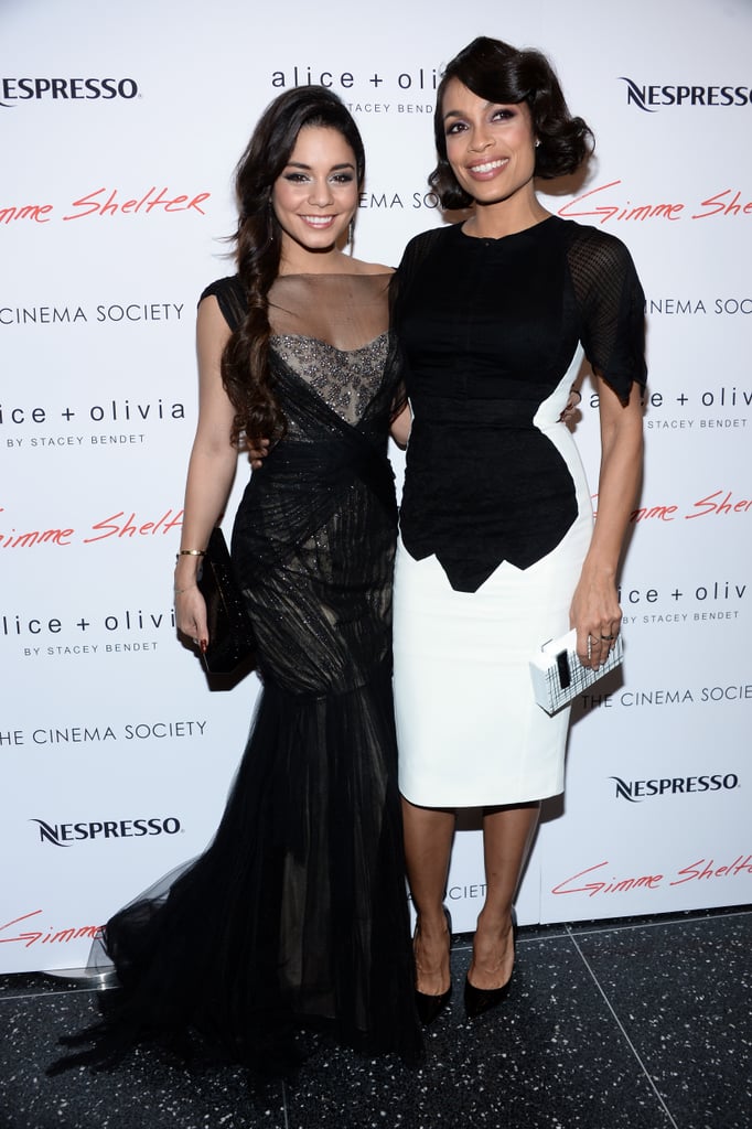 Vanessa Hudgens and Rosario Dawson premiered their new film, Gimme Shelter, in NYC on Wednesday.