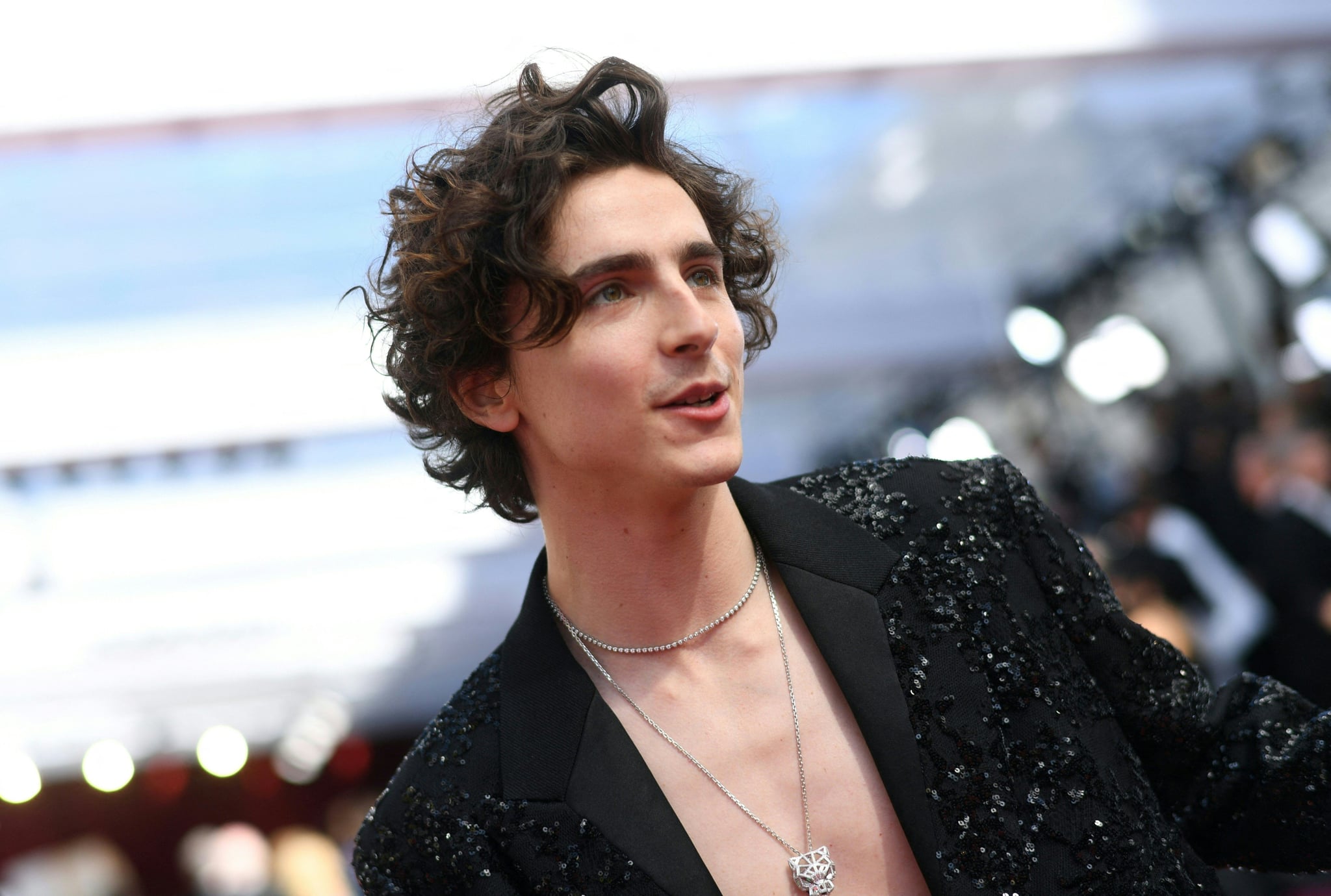 Timothée Chalamet's Shirtless in Louis Vuitton at the Oscars