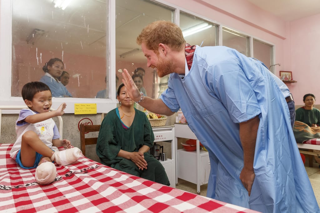 Prince Harry at Children's Hospital in Nepal 2016