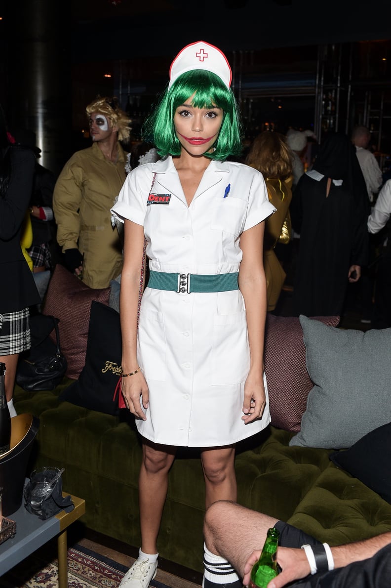 Ashley Madekwe as the Joker in a Nurse's Uniform