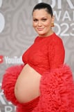 Jessie J Showcases her Baby Bump in Red Crop Top at the 2023 Brits