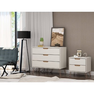 Manhattan Comfort Rockefeller Dresser and Nightstand Set