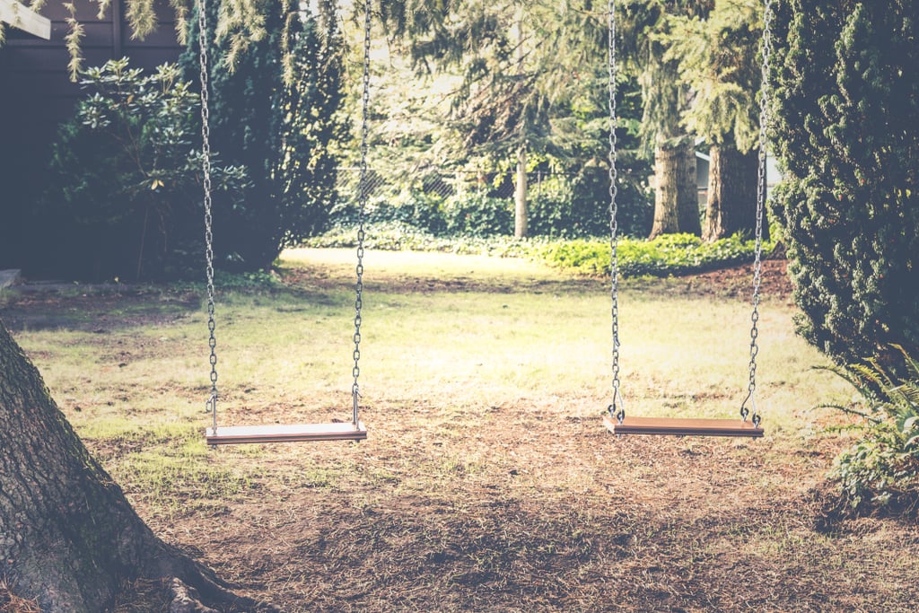 Swinging.