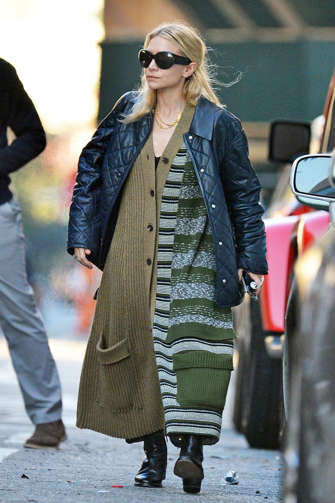 Ashley Olsen Stepped Out in a Superlong Cardigan
