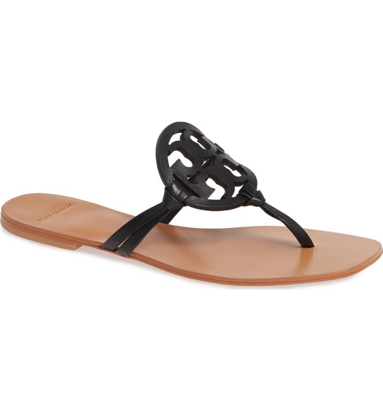 Tory Burch Miller Square Toe Thong Sandals