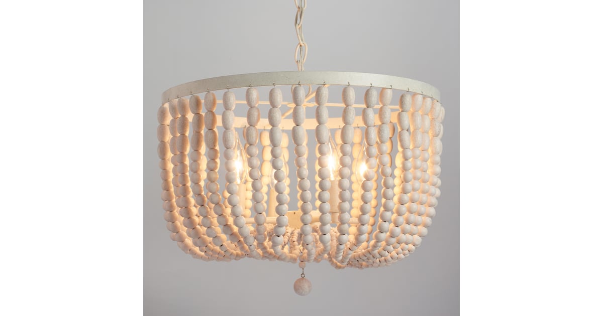 Antique Whitewash Wood Bead Chandelier (200) World Market Spring