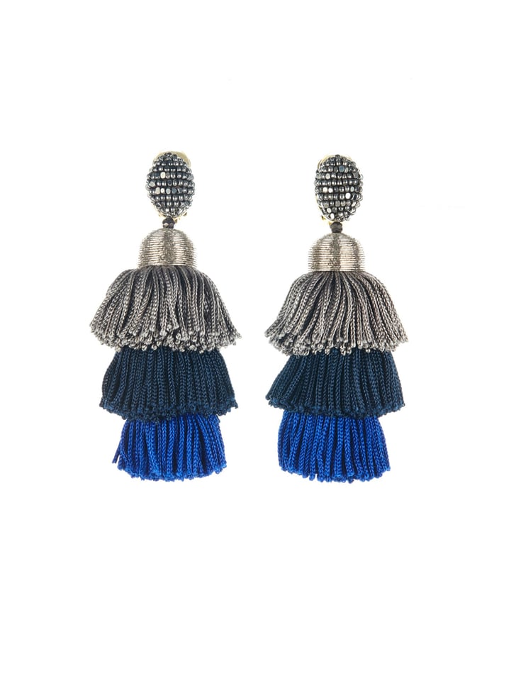 These showstopping Oscar De La Renta Tiered Tassel Silk Earrings ...