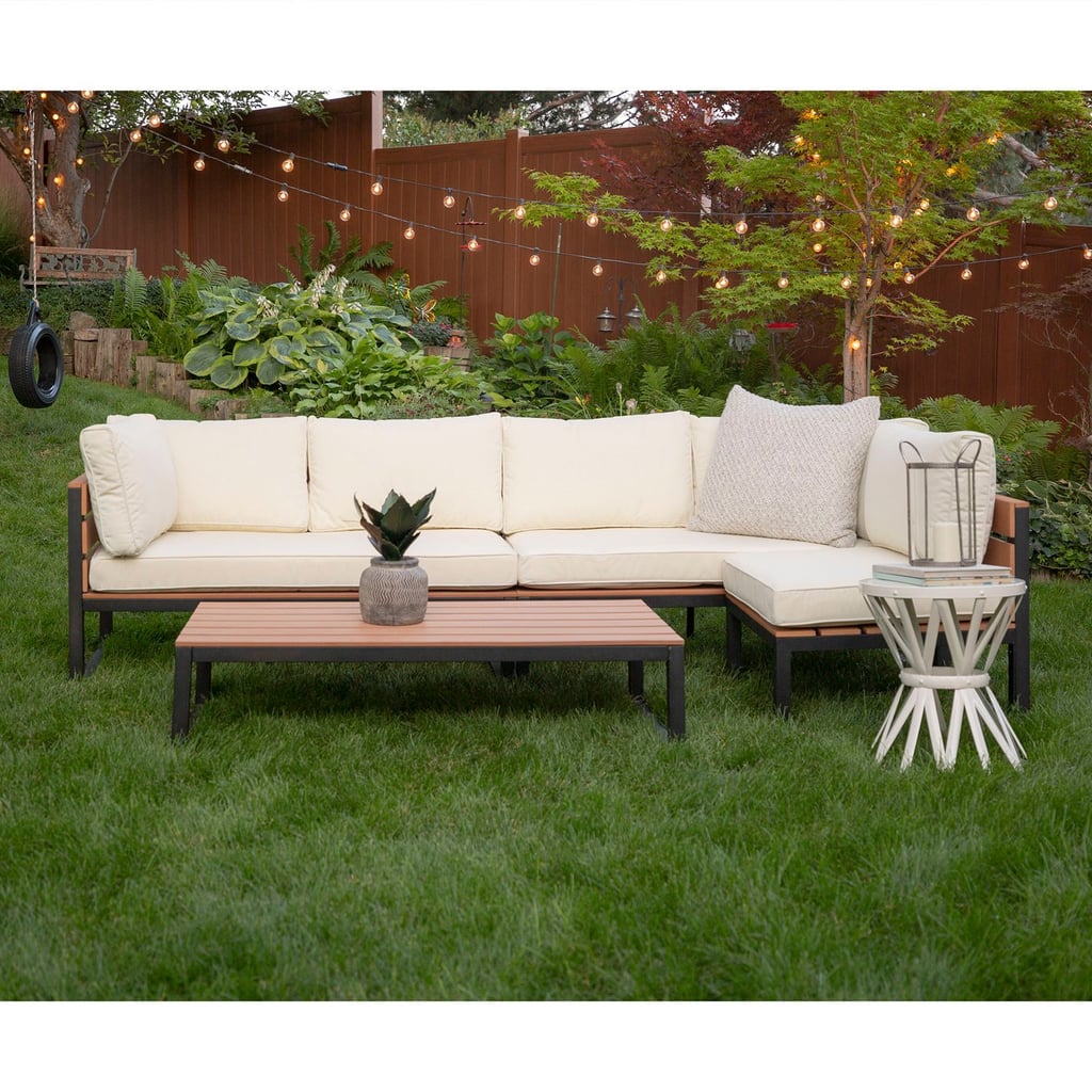 Natural 4-Piece Patio Set with Cushions