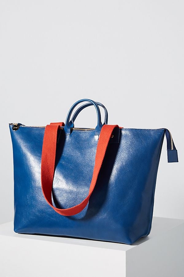 Clare V. Le Zip Sac Rustic Leather Tote