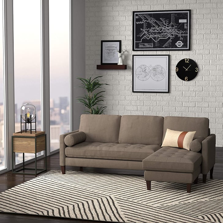 A Sectional Rivet Aiden Mid Century Modern Reversible Sectional