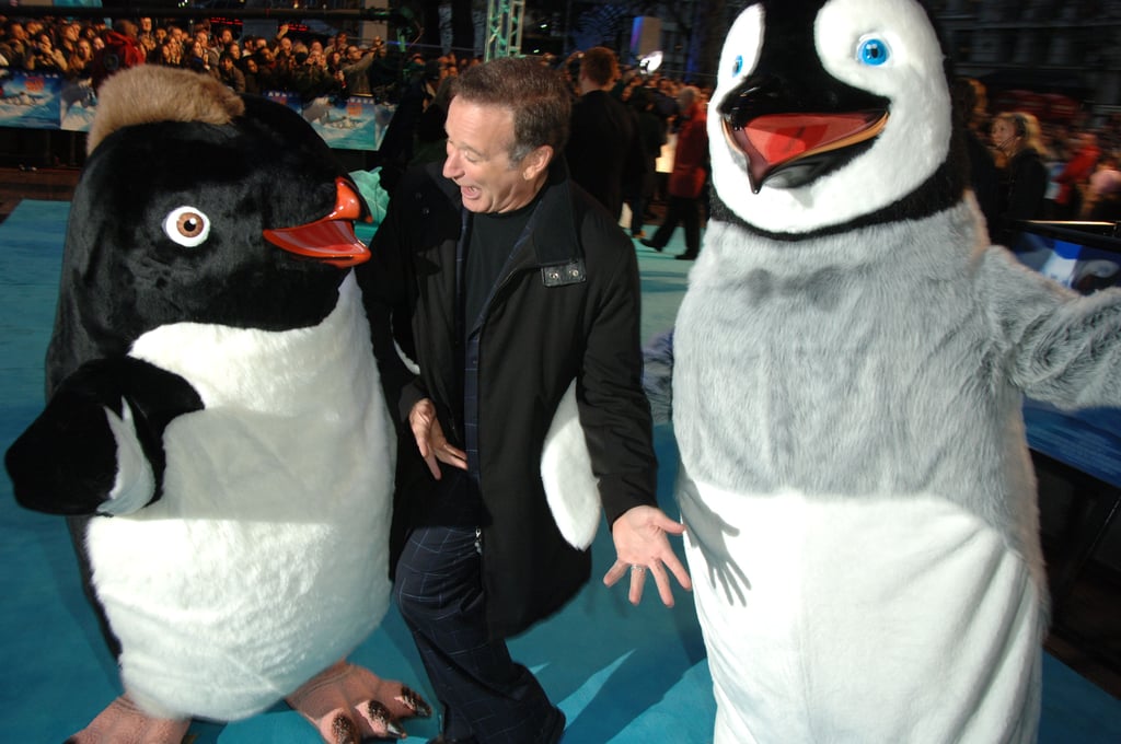 He danced on the red carpet with giant penguins at the London premiere of Happy Feet in November 2006.