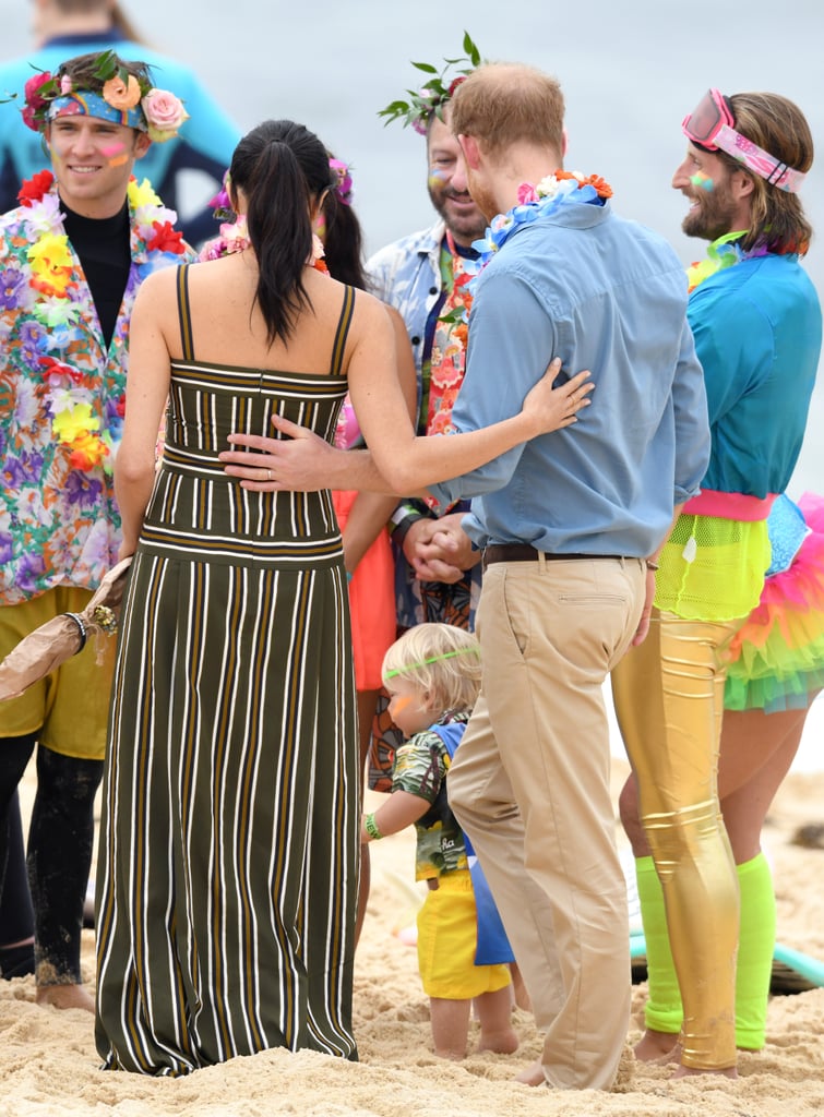 Meghan Markle and Prince Harry Hands on Each Other's Backs