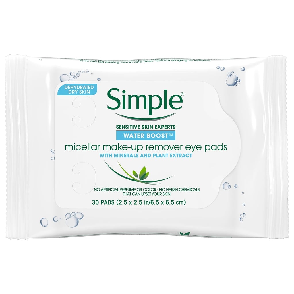 Simple Water Boost Micellar Eye Makeup Remover Pads