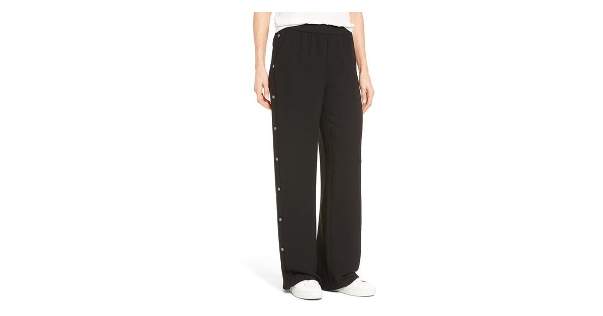 men's side snap track pants