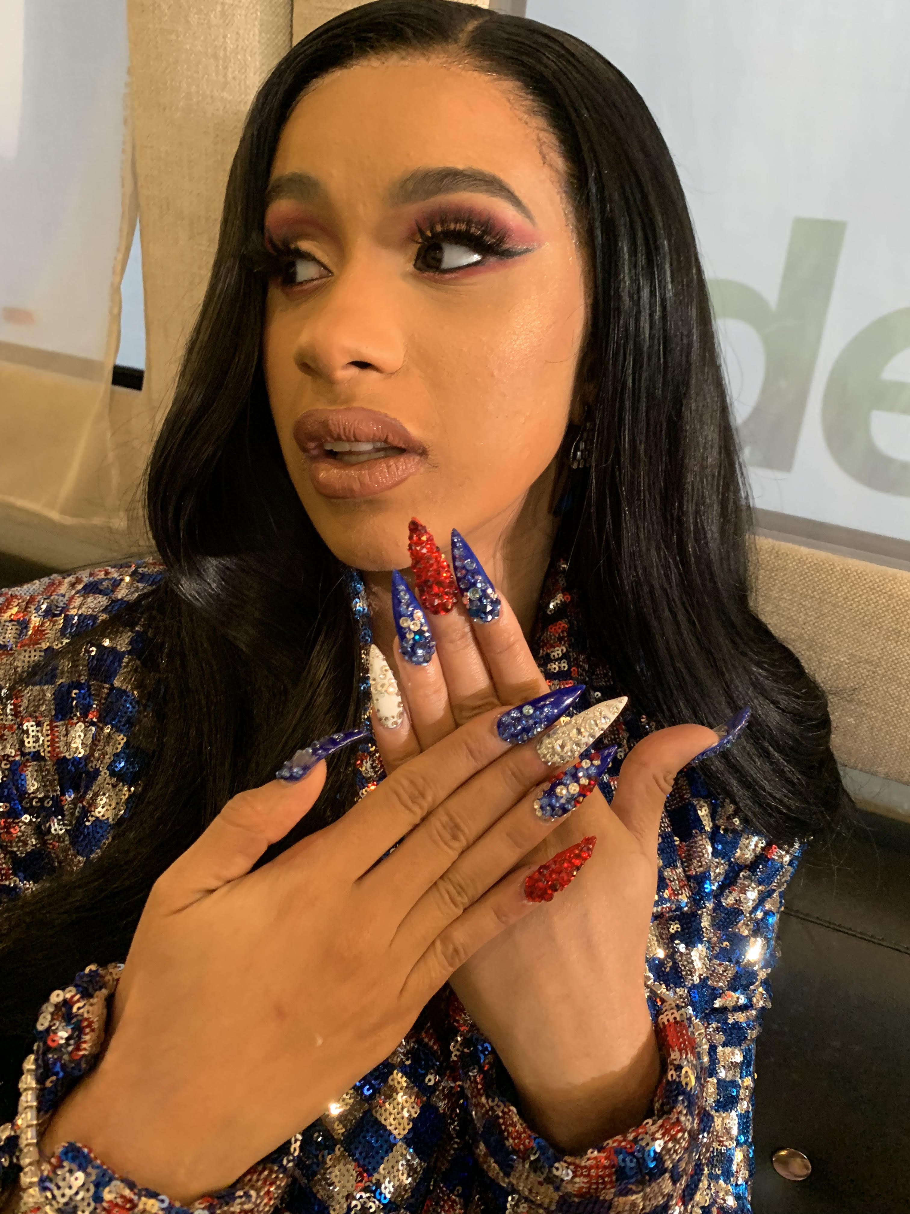 Cardi b new arrivals pepsi nails