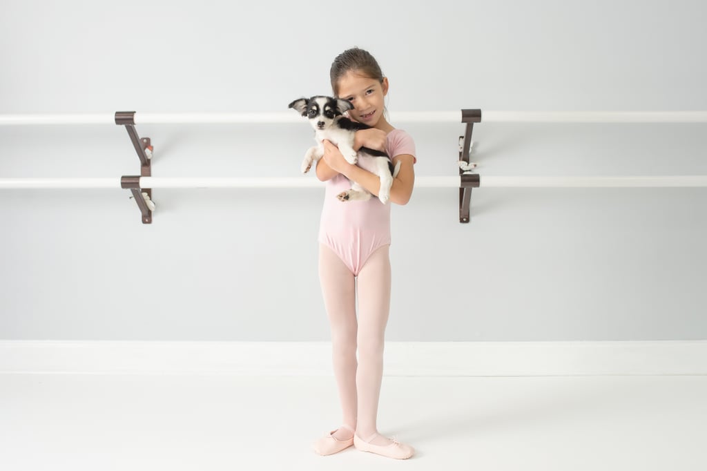 Cute Photos of Tiny Ballerinas and Rescue Puppies Cute Photos of Tiny Ballerinas and Rescue Puppies