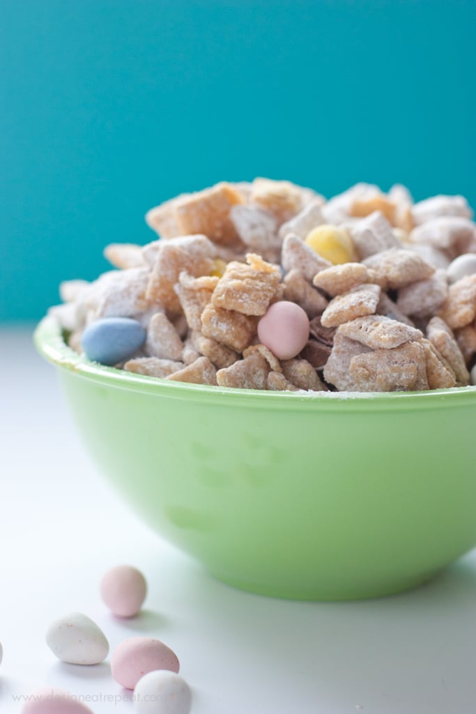 White Chocolate Puppy Chow With Cadbury Eggs