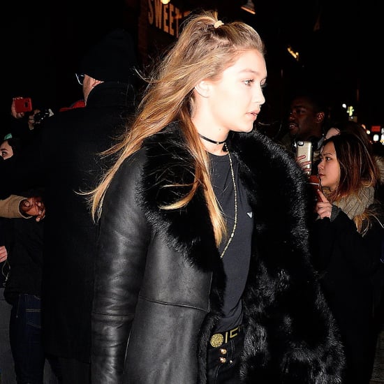 Gigi Hadid Wearing Leather Pants