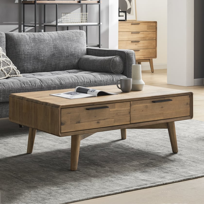 Pickrell modern coffee table with shop storage