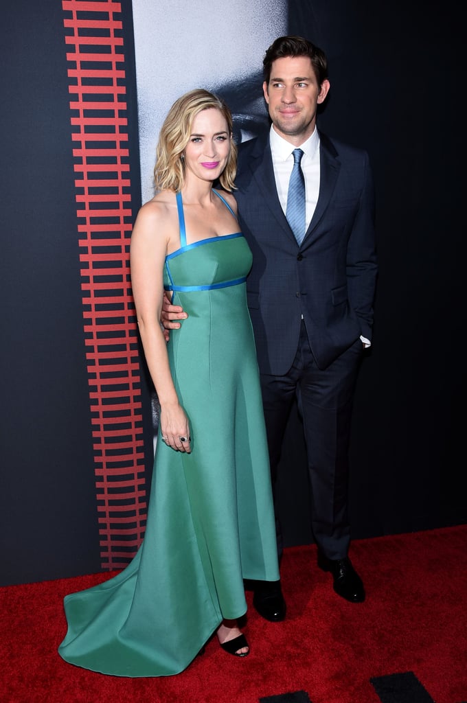 Emily Blunt and John Krasinski at Girl on the Train Premiere