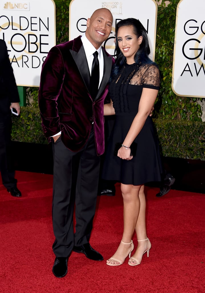 Dwayne Johnson and his daughter, Simone, made quite the pair at the Golden Globe Awards.