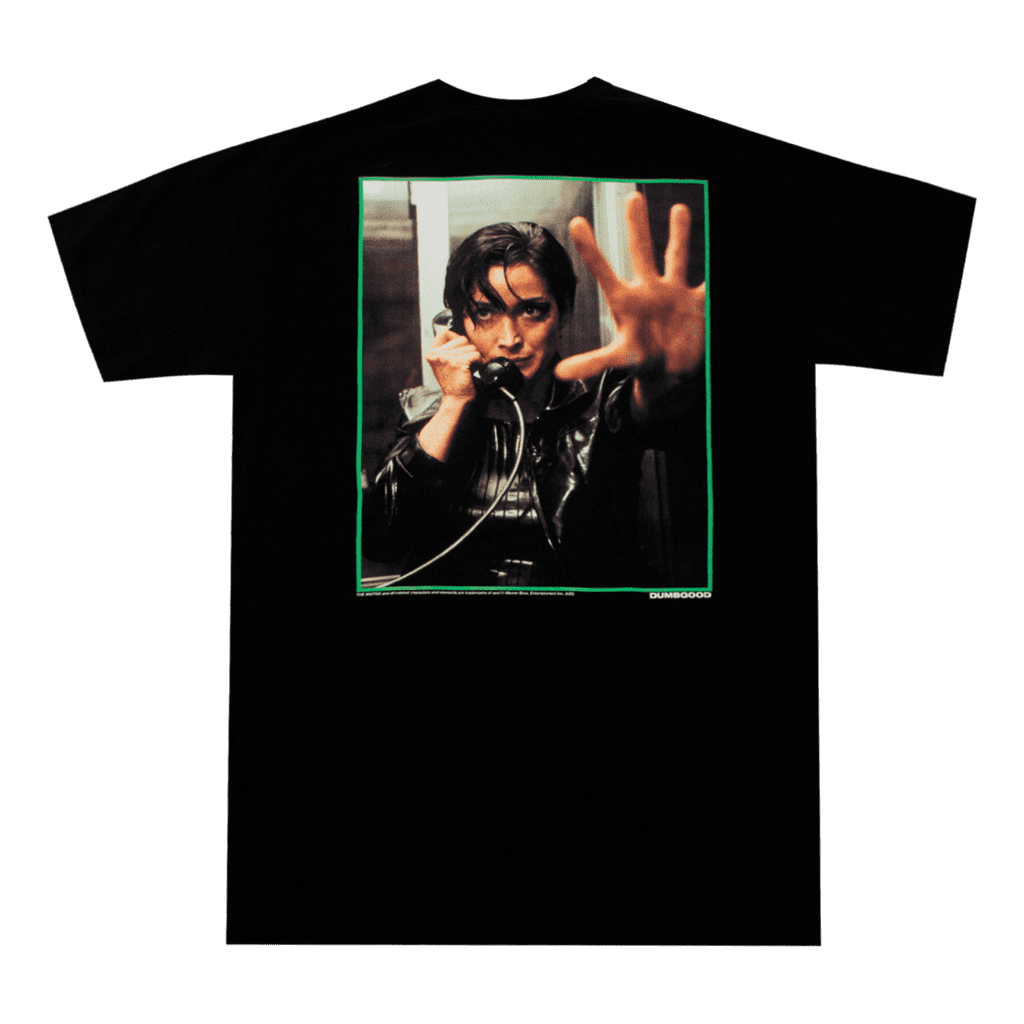 Dumbgood The Matrix Trinity Telephone Phone Booth Black Tee