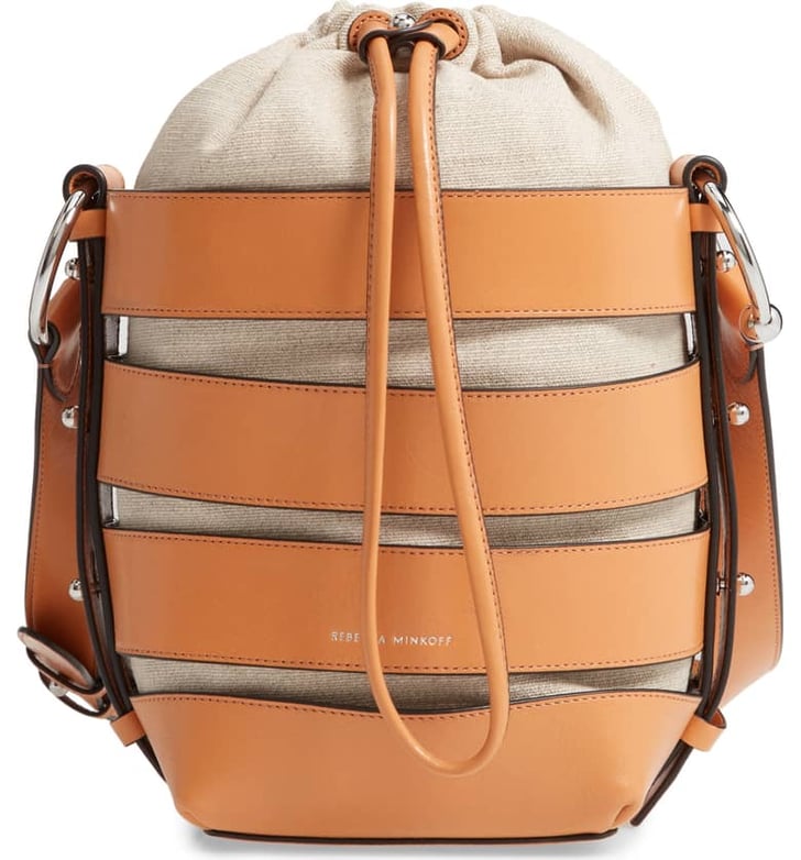 Rebecca minkoff caged convertible online bucket bag