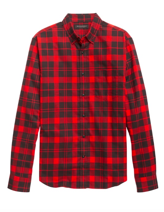 Untucked Slim-Fit Flannel Shirt