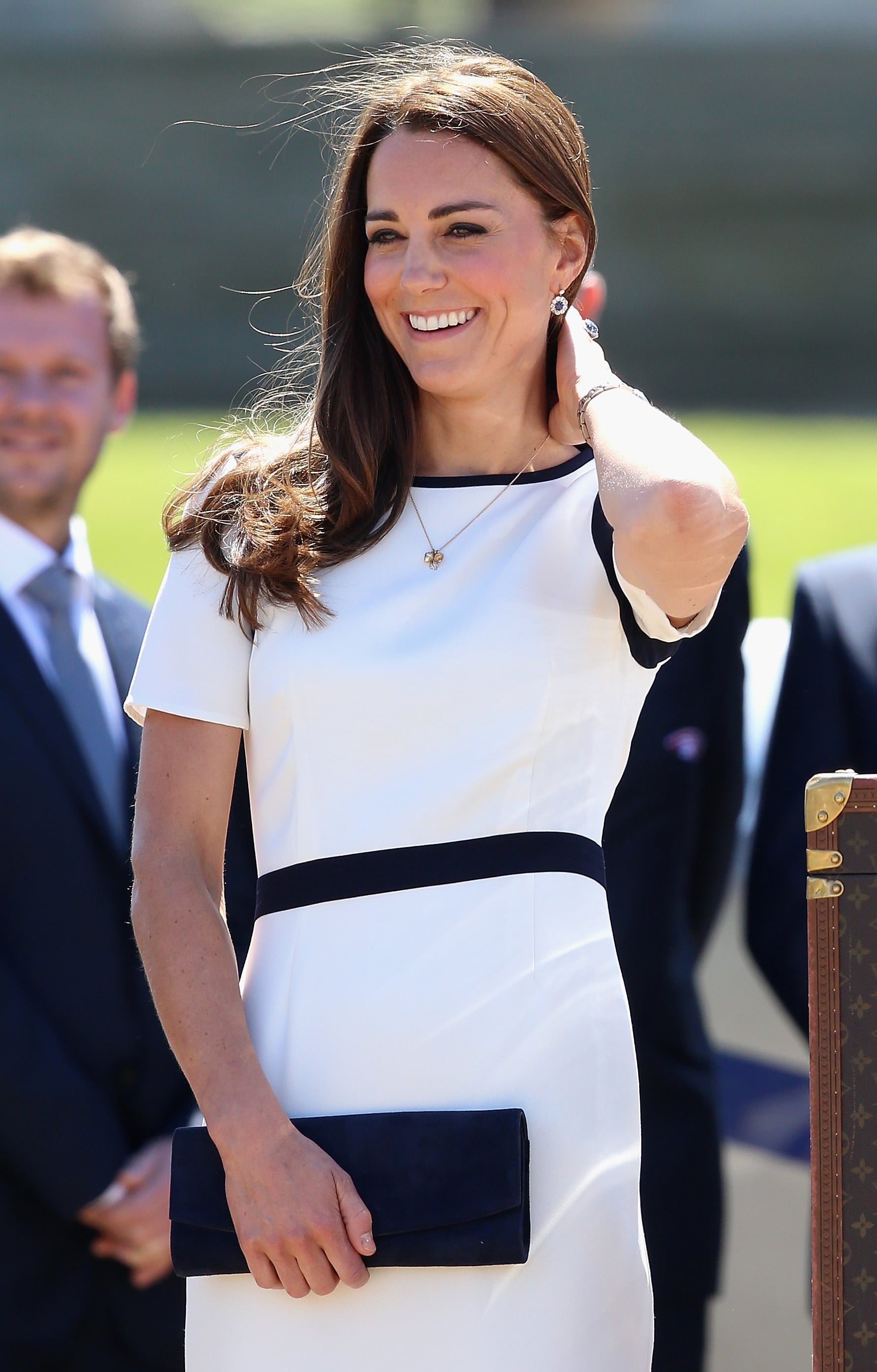 Kate's Jaeger Crepe Dress | 13 Times Kate Middleton Was a in White (Including in Her Royal Wedding Gown) | POPSUGAR Fashion Photo 14