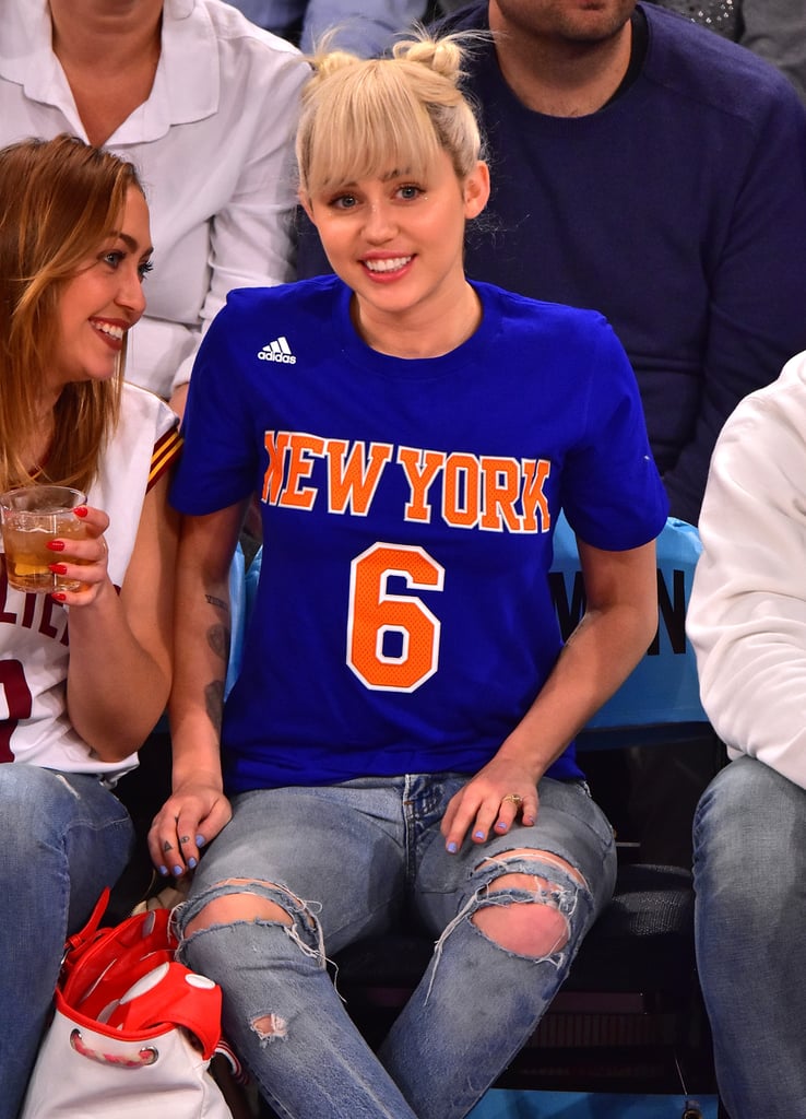 Miley Cyrus and Family at Basketball Game March 2016