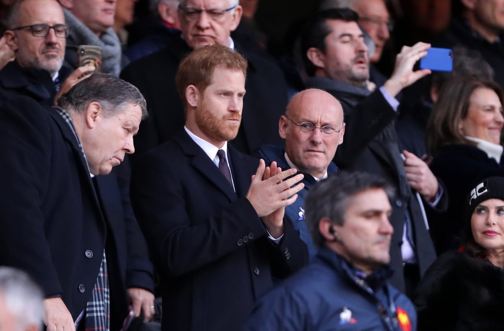 Prince Harry at Six Nations Rugby Match February 2019