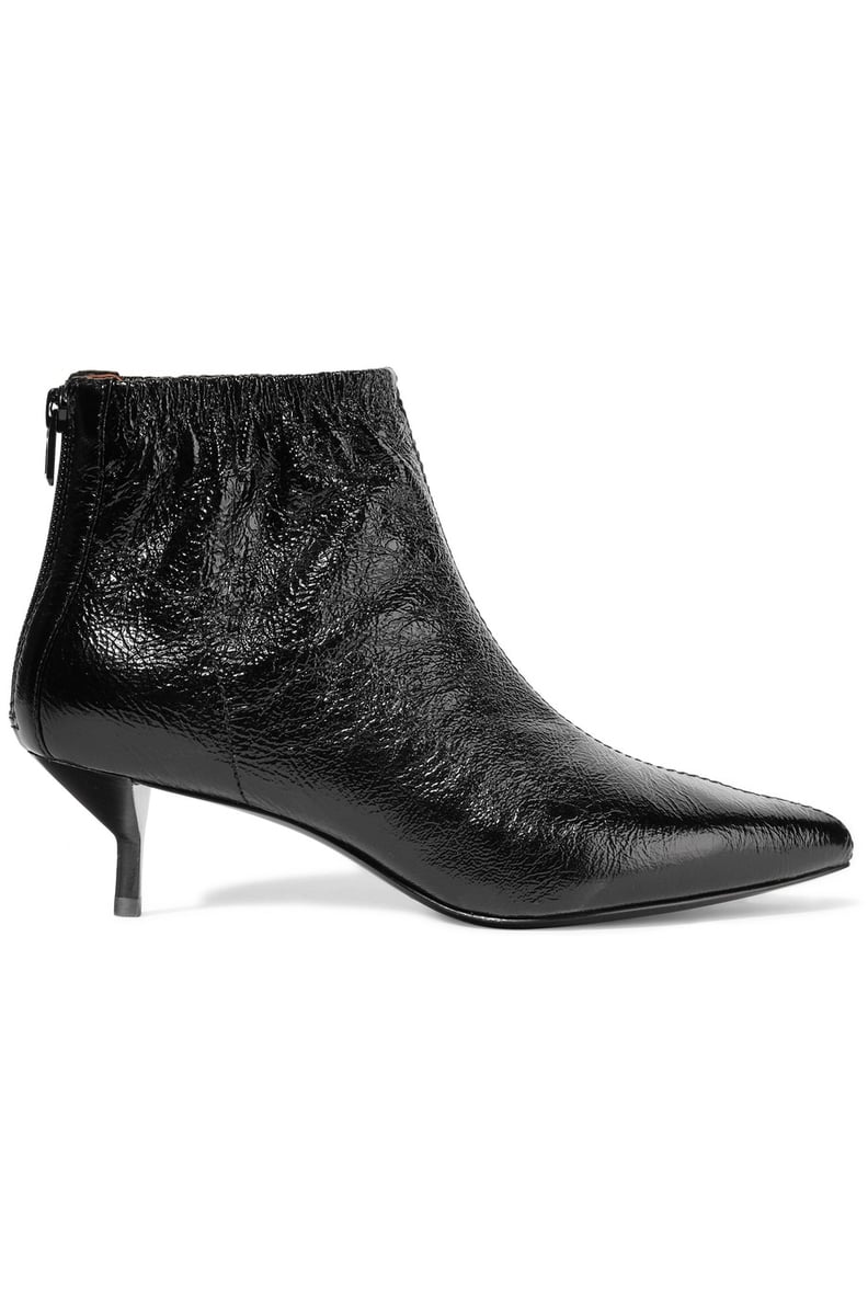 3.1 Phillip Lim Blitz Ruched Textured-Leather Ankle Boots